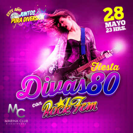 Fiesta Divas 80 con Rock Fem