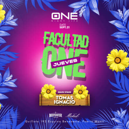 JUEVES 21/09 / DOS PISTAS DE BAILE / CLUB ONE NIGHTLIFE / PISTA DE BAILE DJ TOMAS IGNACIO / AZOTEA ELECTRÓNICA / LISTA DCTO EMBAJADORES 