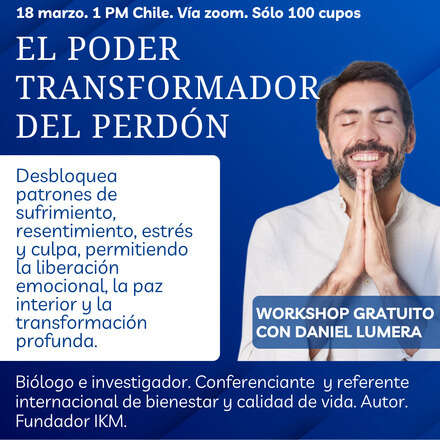 Workshop "El Poder transformador del Perdón, 7 PASOS", con Daniel Lumera