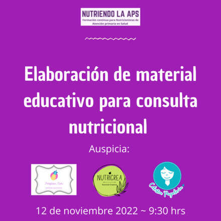 Elaboracion de material educativo para nutricionistas