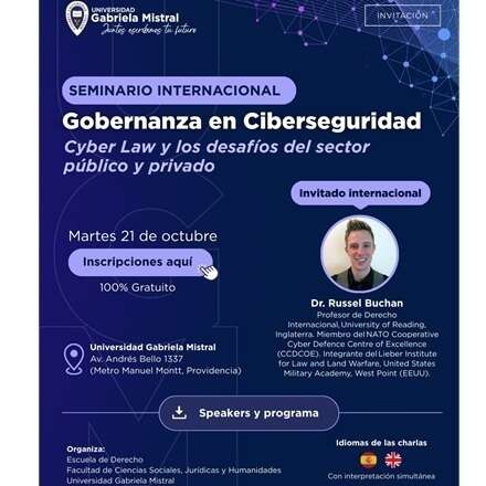 Seminario Internacional: Gobernanza en Ciberseguridad - Cyber Law y los desafíos del sector público y privado