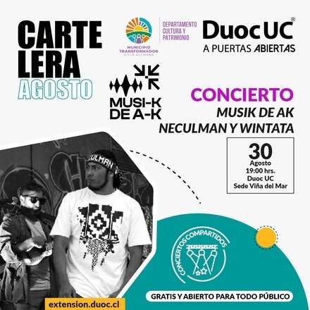 Concierto Musi-K de A-K Bandas: Neculman & Wintata