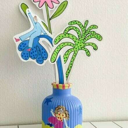 Taller Creativo: Floreros de yeso más plantas de papel por @dani.blanq