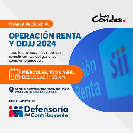 Charla presencial: Operación Renta y DDJJ 2024