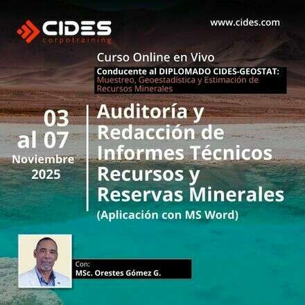 Curso Auditoría y Redacción de Informes Técnicos Recursos y Reservas Minerales