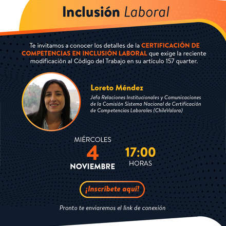 Inclusión Laboral, certificación de competencias de Inclusión laboral