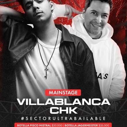 VIERNES 06-09 / CLUB ONE - DOS PISTAS DE BAILE / ULTRABAILABLE - CHK DJ & VILLABLANCA DJ / TERRAZA ELECTRONICA - MEECOPH ONE, WARM UP: RORRO QUEZADA  / LISTA DCTO EMBAJADORES / HOMBRES + 23 / MUJERES + 21 