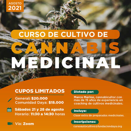 Curso de Cultivo de Cannabis Medicinal agosto 2021