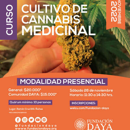 Curso de Cultivo de Cannabis Medicinal - Modalidad Presencial - Noviembre 2022