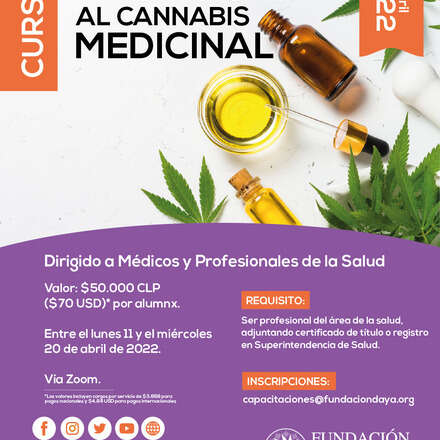 Curso Introductorio al Cannabis Medicinal dirigido a Médicos y Profesionales de la Salud abril 2022