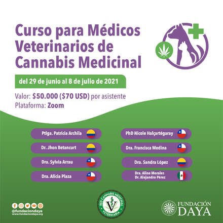 Curso para Médicos Veterinarios de Cannabis Medicinal junio 2021