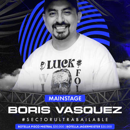 VIERNES 11-10 / DOS PISTAS DE BAILE / ULTRABAILABLE - DJ BORIS VASQUEZ, WARM UP : ENZO SAAVEDRA / TERRAZA ELECTRÓNICA - ALEX FERRISON EXTENDED SET / CÓDIGOS DCTO / HOMBRES + 23 / MUJERES + 21