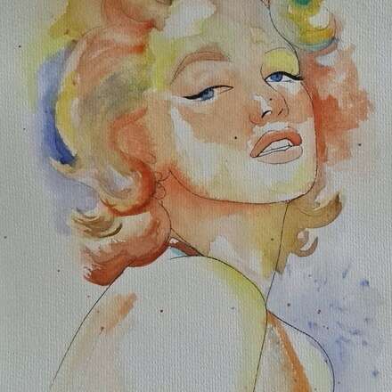 Taller retrato en acuarela junto a @frandalecolor y The Color Shop 