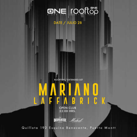 CLUB ONE NIGHTLIFE - JUEVES 28 DE JULIO - 2 PISTAS DE BAILE - MAIN STAGE - CHK + DJ CORE - ROOFTOP - MARIANO LAFFABRICK (EXTENDED SET) 