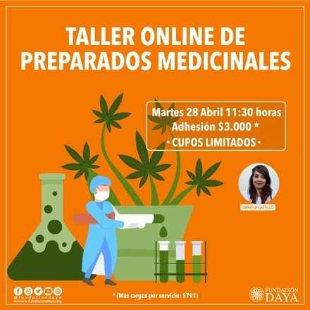 Taller de Preparados Medicinales en Base a Cannabis 28 abril