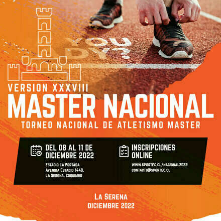 XXXVIII Campeonato Nacional Master Pista y Campo 2022.