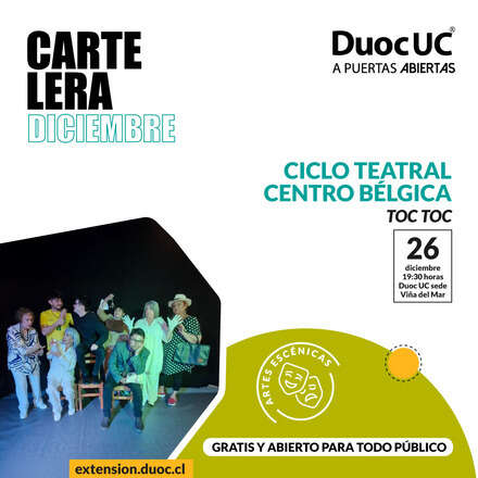 Ciclo Teatral Centro Bélgica - Obra Toc Toc - TE