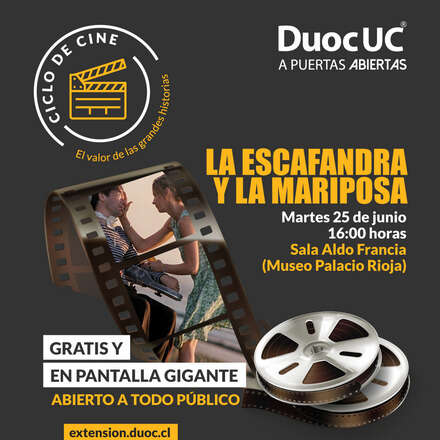 Ciclo de Cine Sala Aldo Francia - La Escafandra y La Mariposa - Conversatorio con Gonzalo Frías