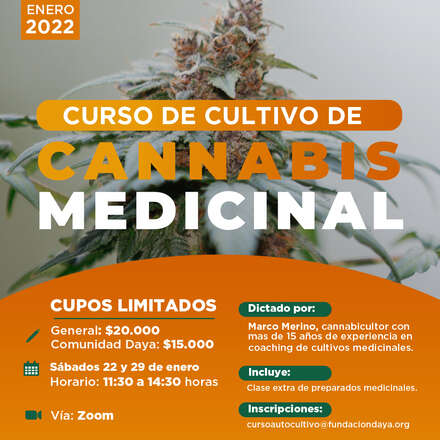 Curso de Cultivo de Cannabis Medicinal enero 2022