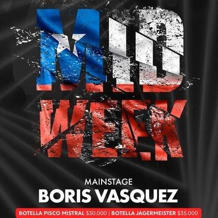 MIERCOLES MIDWEEK 11-09 / CLUB ONE / ROOFTOP - DJ BORIS VASQUEZ + FRIENDS / ACCESO GRATIS Y DESCUENTO / +19