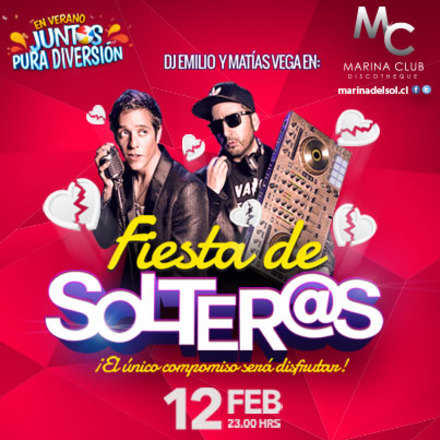 Fiesta de Solter@s con Matias Vega y DJ Emilio