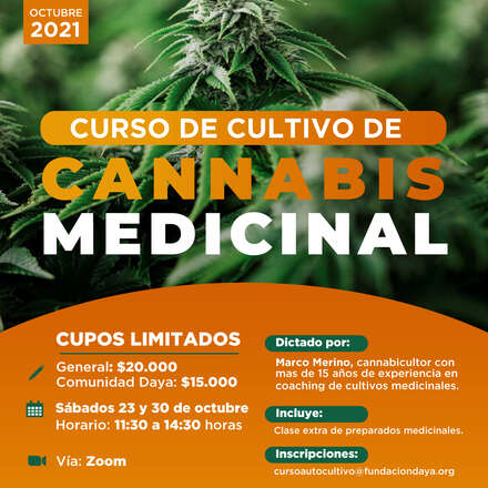 Curso de Cultivo de Cannabis Medicinal octubre 2021