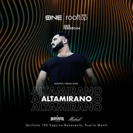 SÁBADO 04/02 / DOS PISTAS DE BAILE / CLUB ONE NIGHTLIFE/ MAIN STAGE DJ GOE / TERRAZA ELECTRÓNICA / SPECIAL GUEST ALTAMIRANO (STGO) / LISTA DCTO / EMBAJADORES/ HOMBRES + 23 / MUJERES + 21 