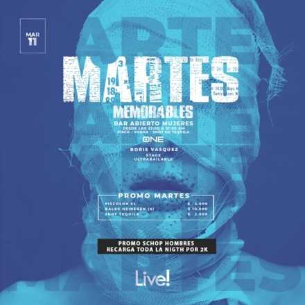 MARTES MEMORABLES 11 DE JUNIO // DJ BORIS VASQUEZ 