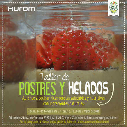 Taller Hurom Postres y Helados 24 Noviembre