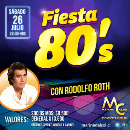 Fiesta de los 80's con Rodolfo Roth 