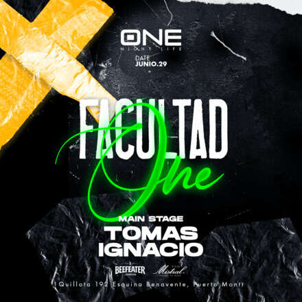 JUEVES 29/06 / FACULTAD ONE / DOS PISTAS DE BAILE / PISTA DE BAILE DJ TOMAS IGNACIO / AZOTEA ELECTRÓNICA KATE BALDOVINO (BDAY) WARM UP SEBA TORRES / LISTA DCTO EMBAJADORES / HOMBRES + 22 / MUJERES + 20 