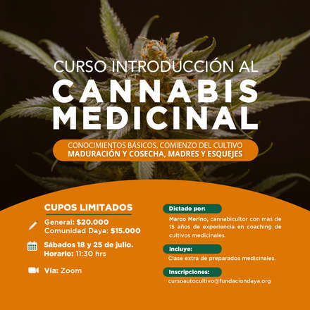 Curso Introductorio al Cultivo de Cannabis Medicinal Julio 2020