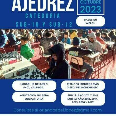 Torneo Regional de Ajedrez categoria sub 10 y sub 12