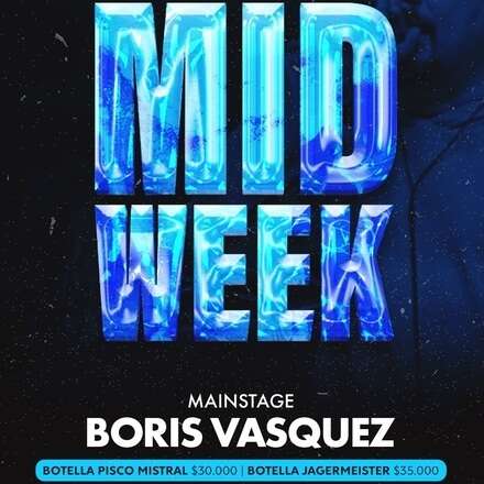 MIDWEEK / MIERCOLES 24-07 / ROOFTOP - DJ BORIS VASQUEZ / CODIGOS DE ACCESO