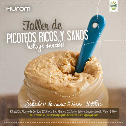 Taller Hurom Picoteos ricos y sanos 